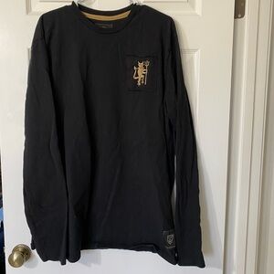 Football Town Devil Away Black Long Sleeve Men's Shirt - size XXL